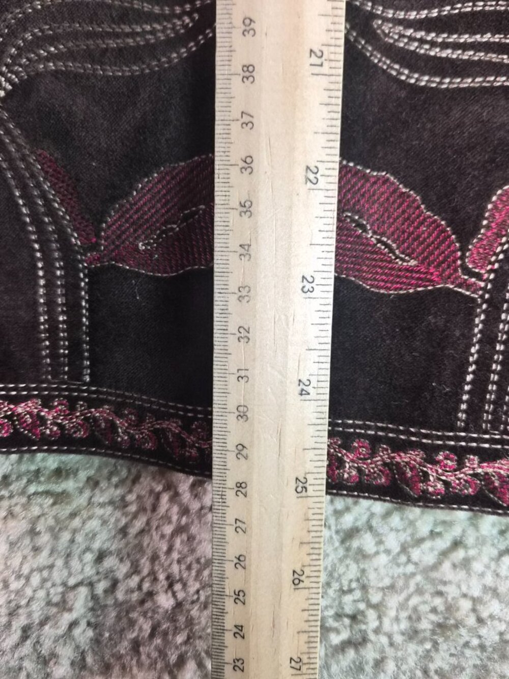 Nygard Collection Brown Embroidered Velvet Johnny Jacket Blazer Floral Trim 24 - Picture 10 of 11